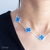 Choker Cinco Trevos Grande Azul Cerúleo Virgínia na internet