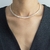 Choker Riviera Baguete Pedras Cristais Grossa