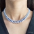 Choker Elizabeth Inspiração Swarovski Pedra Navete Azul Bic Cravejados Com Zircônias - loja online