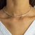 Choker Riviera Pedras Redondas Pedras Cristais Grossa - comprar online