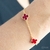 Pulseira Três Trevos Vermelho Virgínia - Jonata Acessórios