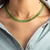 Choker Riviera Baguete Pedras Verde Esmeralda - comprar online