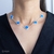 Choker Cinco Trevos Grande Azul Cerúleo Virgínia