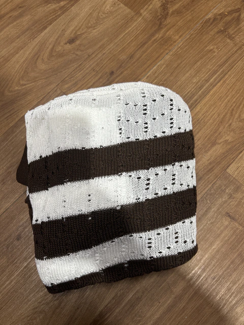 calça tricot listrada forrada - Aleida Modas