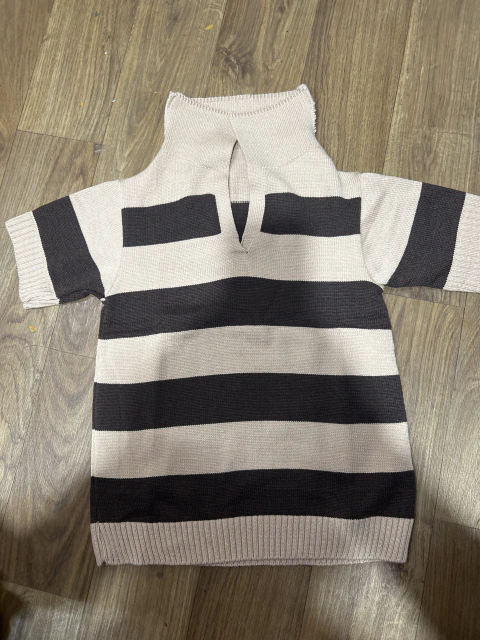 Blusa listra com gola polo na internet