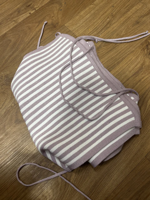 Top lenço tricot listrado - Aleida Modas