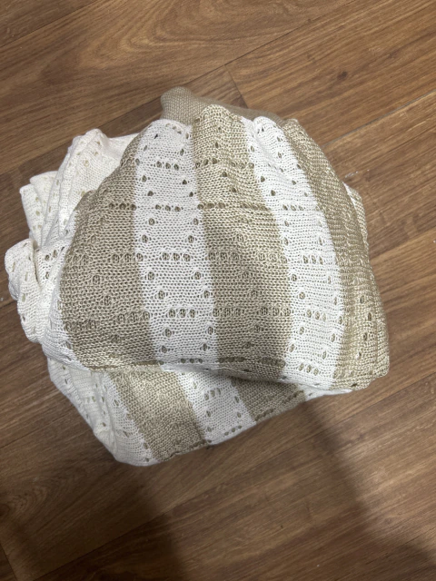 calça tricot listrada forrada - loja online