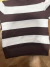 Blusa Listrada Manga Curta gola careca - loja online
