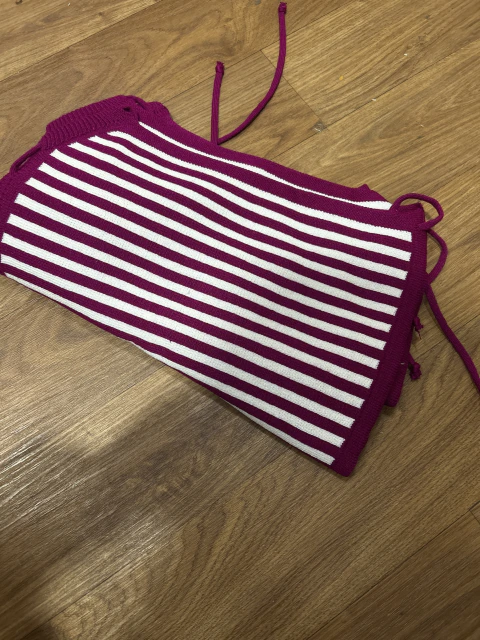 Top lenço tricot listrado - comprar online