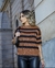 Blusa Listrada Morcego Veste Plus na internet