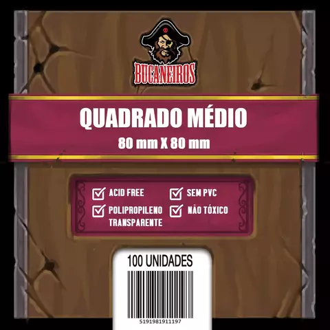 Sleeve Tamanho Quadrado Médio (80x80) - Bucaneiros