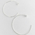 Brinco de Argola Lisa Fio 1,2x65mm Banhado a Prata - comprar online