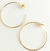 Brinco de Argola Lisa Fio 1,2x40mm Banhado a Ouro - comprar online