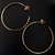 Brinco de Argola Lisa Fio 1,2x40mm Banhado a Ouro