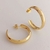 Brinco de Argola Abaulada 33 mm Banhado em Ouro 18K