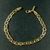 Pulseira Masculina Piastrine 21cm 6mm - Banhada a Ouro - comprar online