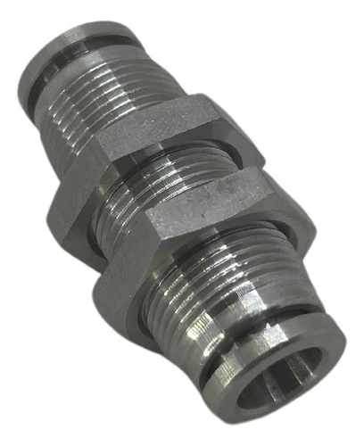 Conector Painel Passa Muro Aço Inox Tubo 8mm Engate