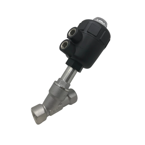 Válvula Angular Aço Inox 2/2 Vias Simples Ação Rosca 1/2 Bsp