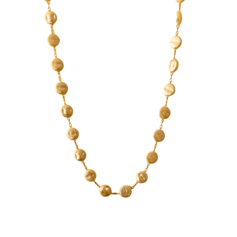 COLAR CHOKER PEROLA MOEDA