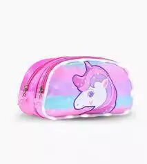 cartuchera footy unicornio Oval 2 cierre con luces Led
