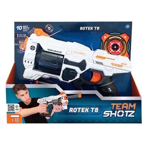 Pistola rotek t8 team shotz x10 dardos
