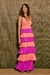 Vestido goiaba babado fluity VOAR