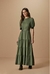 Vestido manga decote retilinea VOAR