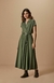 Vestido cinto fivela fluity liso VOAR