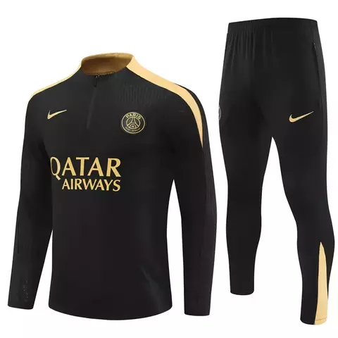 PSG 2024/25 Conjunto Deportivo Negro/Dorado