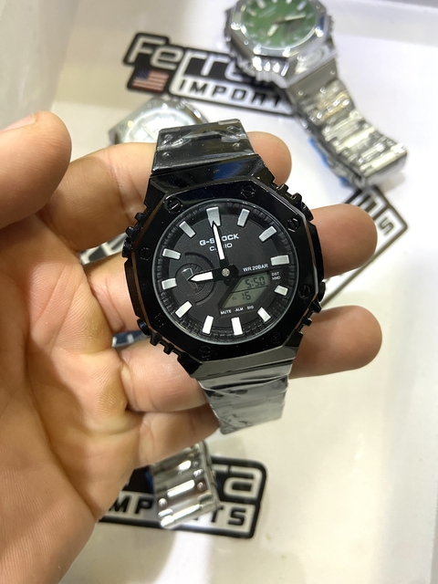 GSHOCK CASIO EDIFICE GA 2100 - BLACK/PULSEIRA DE AÇO/A PROVA D ÁGUA/46 MM - - comprar online