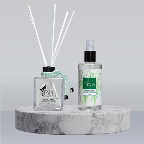 Kit Aromatizador de Ambiente e Home Spray - Capim Limão - comprar online