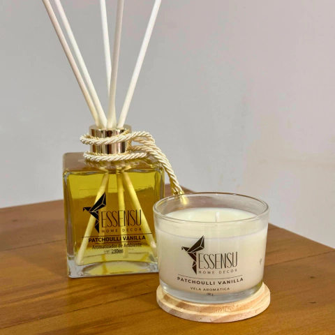 Kit Aromatizador de Ambiente e Vela Perfumada - Patchoulli Vanilla - comprar online