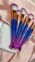 Kit 7 pincel rabo de sereia degrade azul na internet