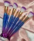 Kit 7 pincel rabo de sereia degrade azul - comprar online