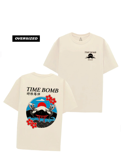 Camiseta Oversized Time Bomb (Across the sea - off white)