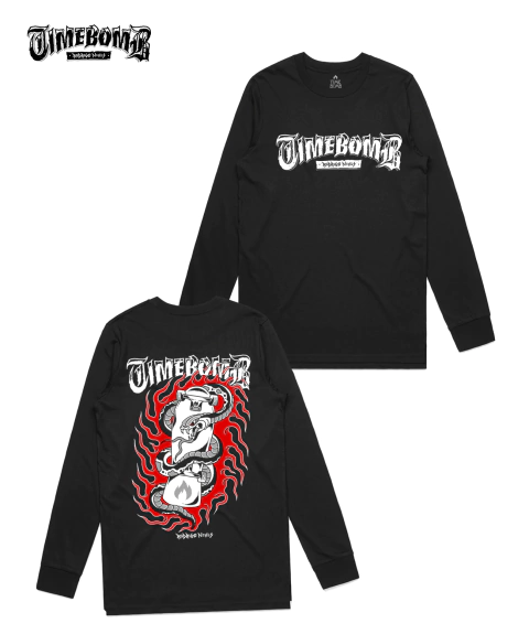 Camiseta Manga Longa Time Bomb x Rodrigo Neves (Collab - preto) - comprar online