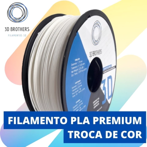 FILAMENTO 3D ABS PREMIUM 1KG 1,75 MM- TROCA DE COR