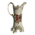 Vaso de porcelana com pintura de rosas e detalhes dourados, ideal para decoração.