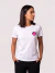 Camiseta Camaleão Branca - Pata Rosa - Feminina