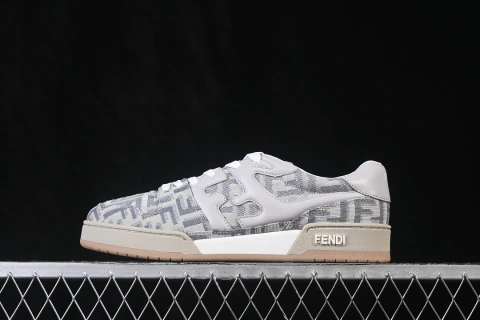 Fendi Match Low Black Grey FF Jacquard