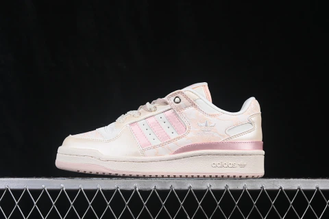 Adidas Forum Low Fabric Synthetic Leather Low Round Toe
