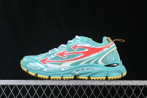 Off-White Be Right Blue-Coral Red