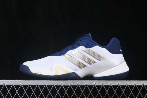 adidas Barricade 14 White Cyber Metallic Dark Blue