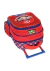 Mochila de rodinha vermelha com estampa do personagem Mario, da franquia Super Mario, mostrando o rosto do personagem na parte superior.