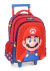 Mochila de rodinha vermelha com estampa do personagem Mario do Super Mario Bros.