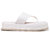 Chinelo feminino flat papete na cor branca, com design confortável e solado alto.