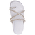 Sandália feminina rasterinha papete flatform com strass, vista superior.