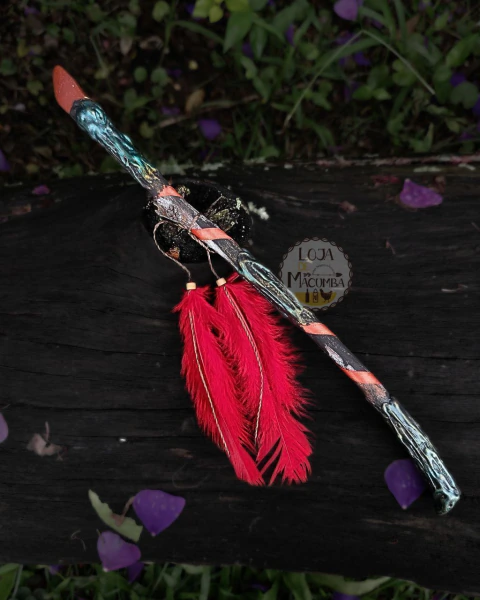 Varinha de Bruxa Artesanal - 35cm