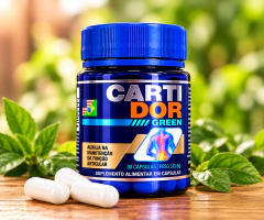 Carti Dor Green Original 30 Cápsulas – Colágeno Tipo II + PEA - SARAHGESIELE VARIEDADES LTDA