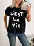 Remera amplia manga rebatible Cest la vida - tienda online